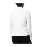 Blazer corto de manga larga color marfil