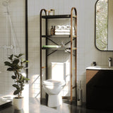 BELLWOOD OVER THE TOILET SHELF BLACK/WALNUT
