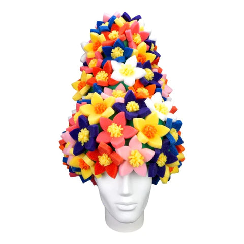 Large Bun With Flowers  Wig