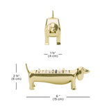 Dachsie Ring Holder Brass