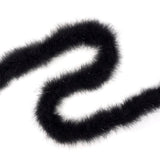 Boa de marabú con Lurex - Peso medio - Negro/Lurex negro