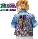 Rainbow Sequin Drawstring Backpack