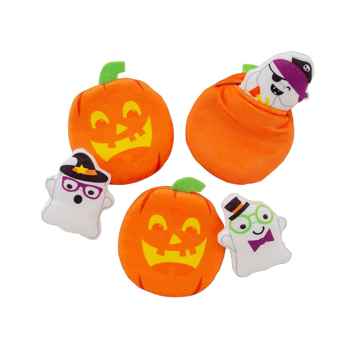 Mini calabazas de bolsillo rellenas de fantasmas para Halloween