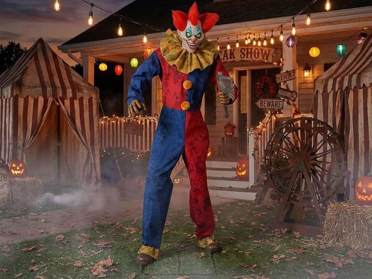 Payaso animado con hacha de 7 pies