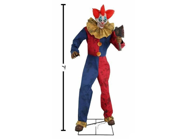 Payaso animado con hacha de 7 pies
