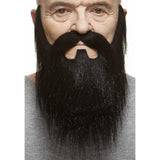Bigote y barba, negros