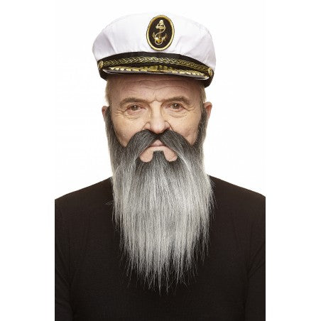 Bigote y barba, canosos