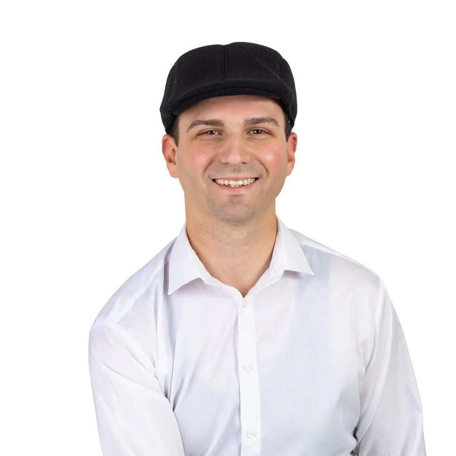 Gorra plana Newsboy - Adultos negra