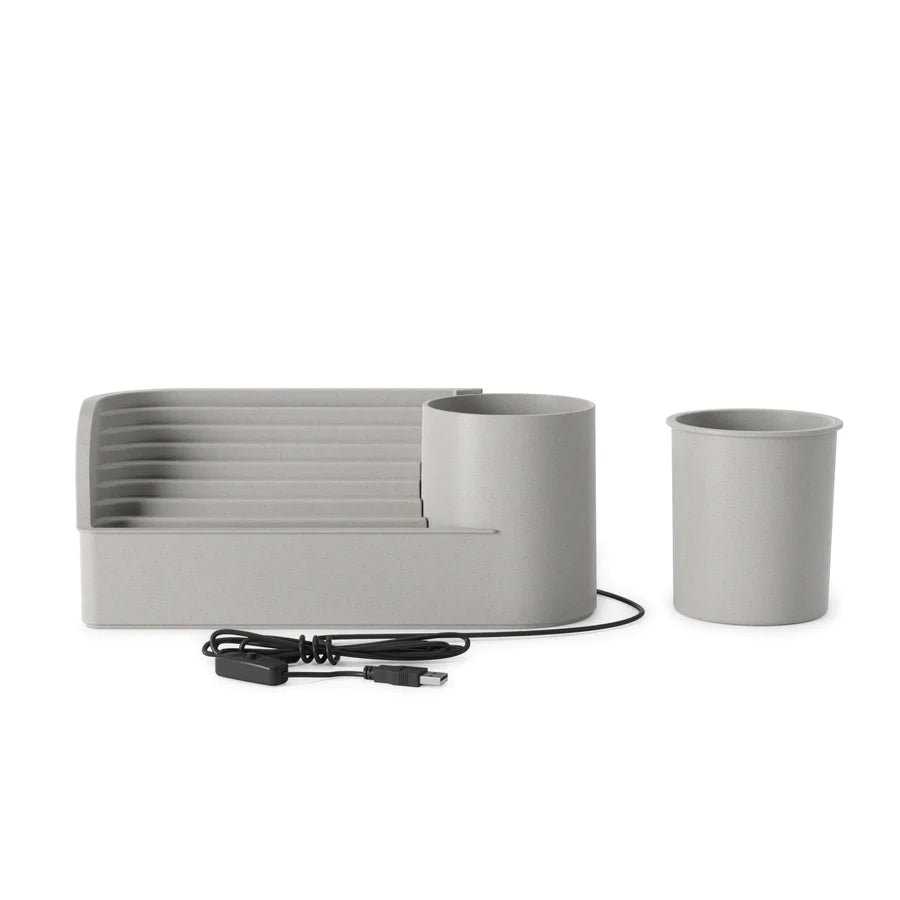 Fuente de Agua de Flujo Gris