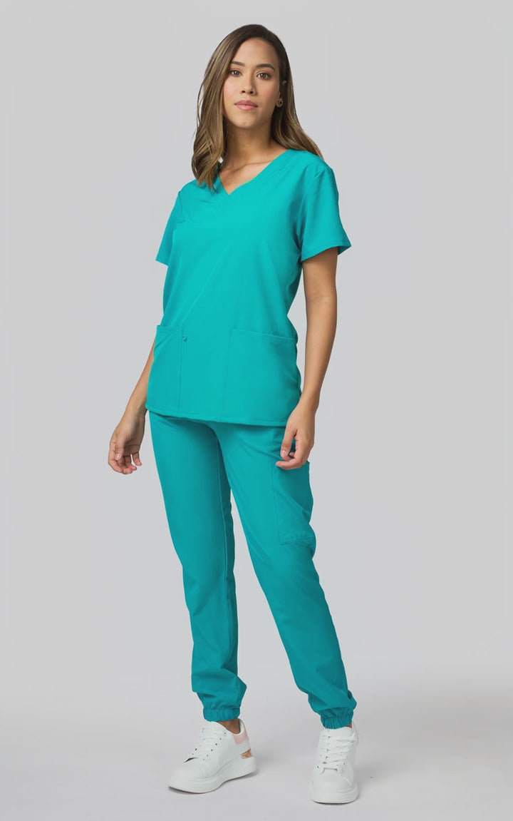 UNIFORME STRECH TEAL MODELO JOGGER