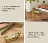 Dachsie Ring Holder Brass