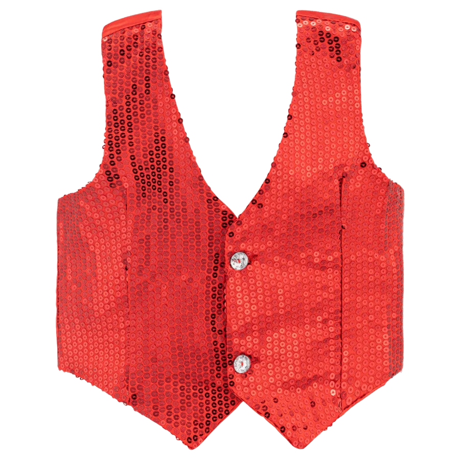 Chaleco de lentejuelas rojo - Niños