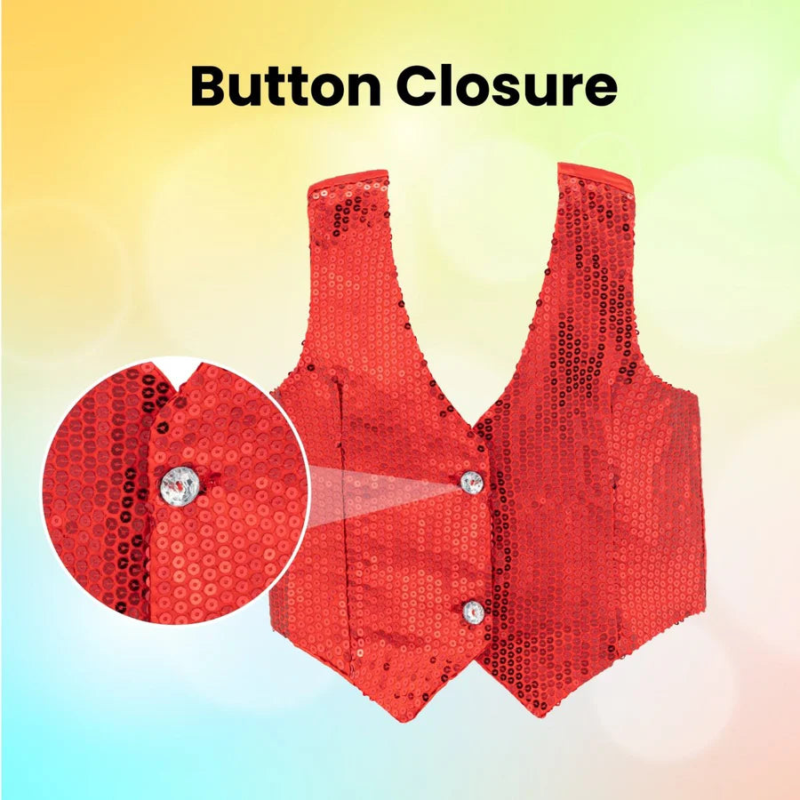 Chaleco de lentejuelas rojo - Niños