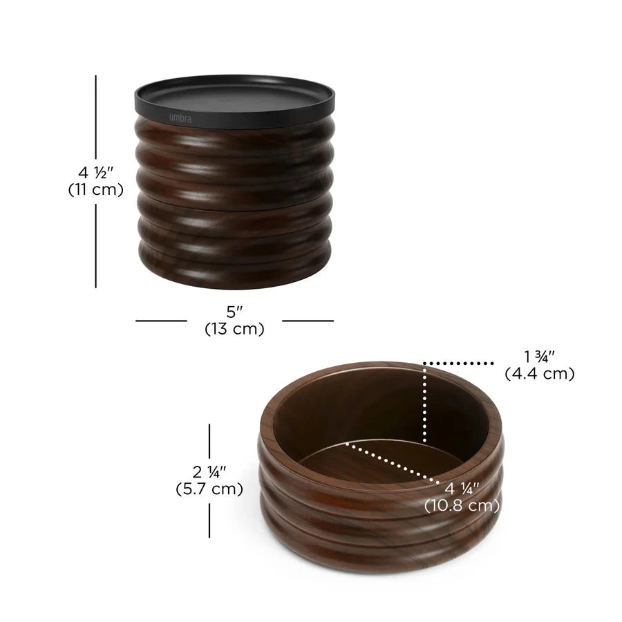 Caja de almacenamiento de madera Tesora Negra - Nogal