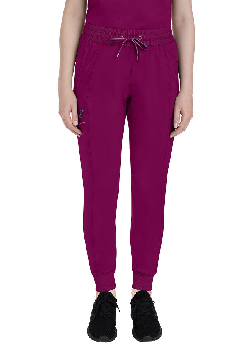 Pantalón Jogger Elástico con Cordón de Ajuste Color Vino