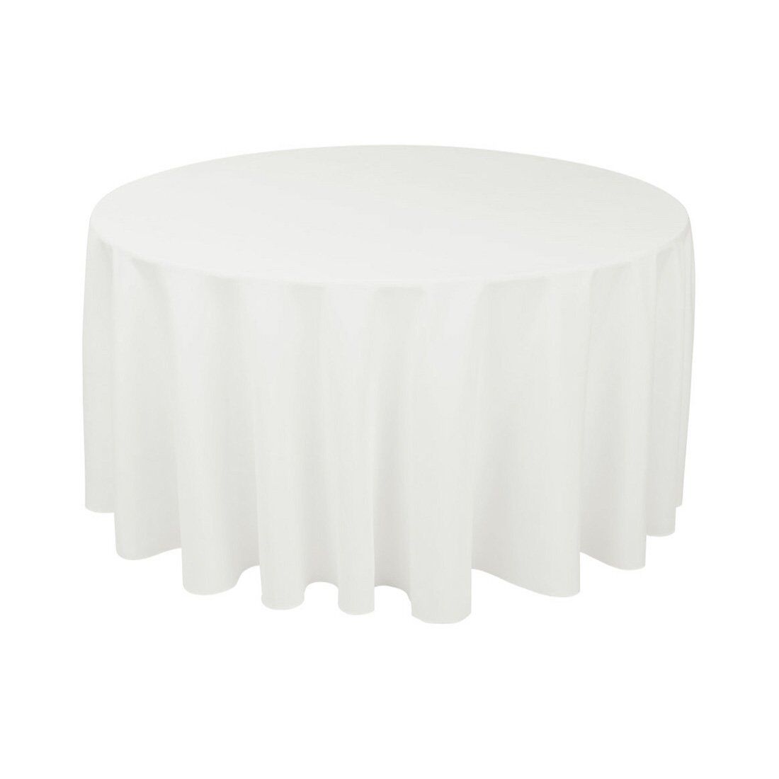 Mantel de Poliéster Redondo de 305 cm Blanco
