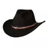 Sombrero de vaquero con banda de cabeza de toro