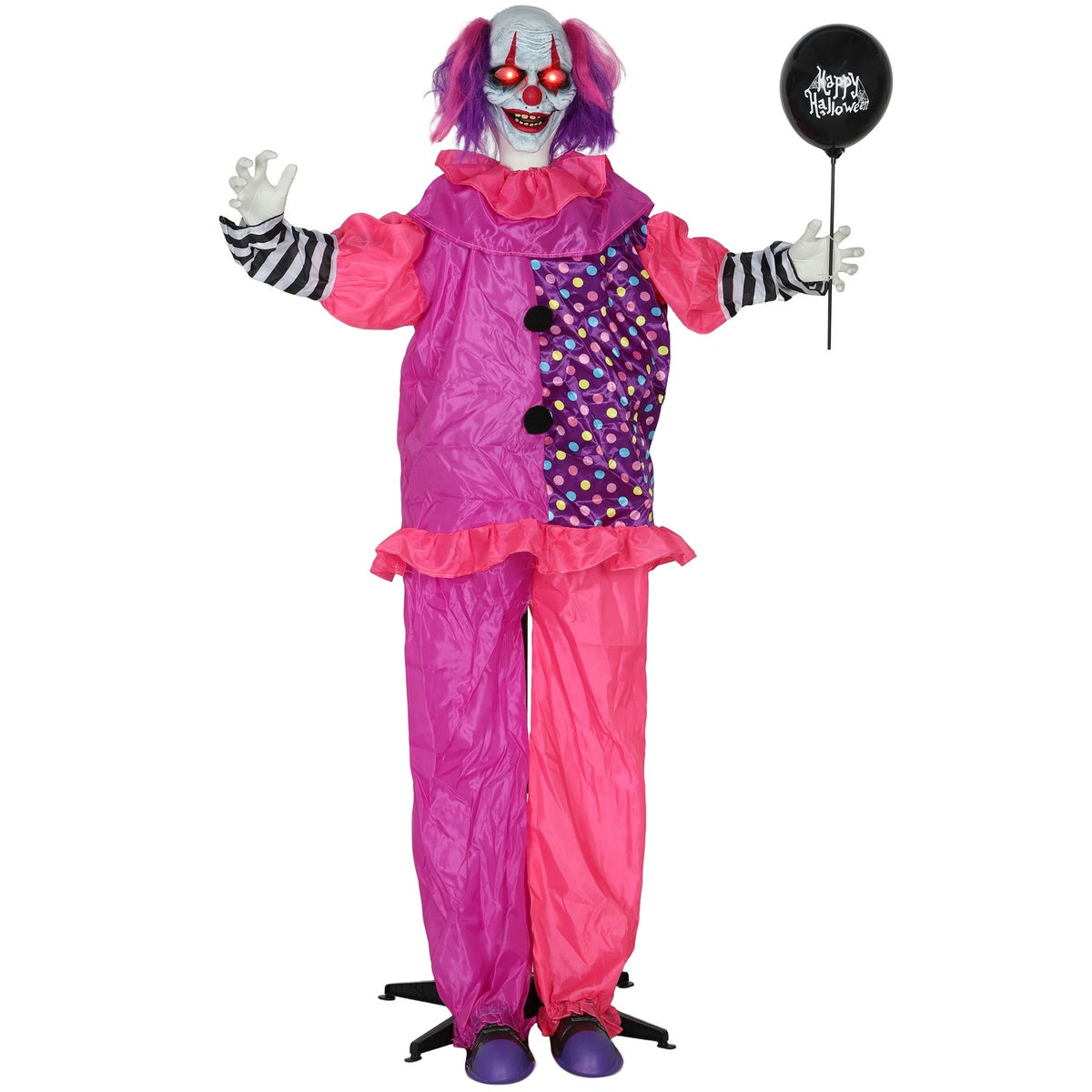 Payaso animado de 1.73 m de altura con globo