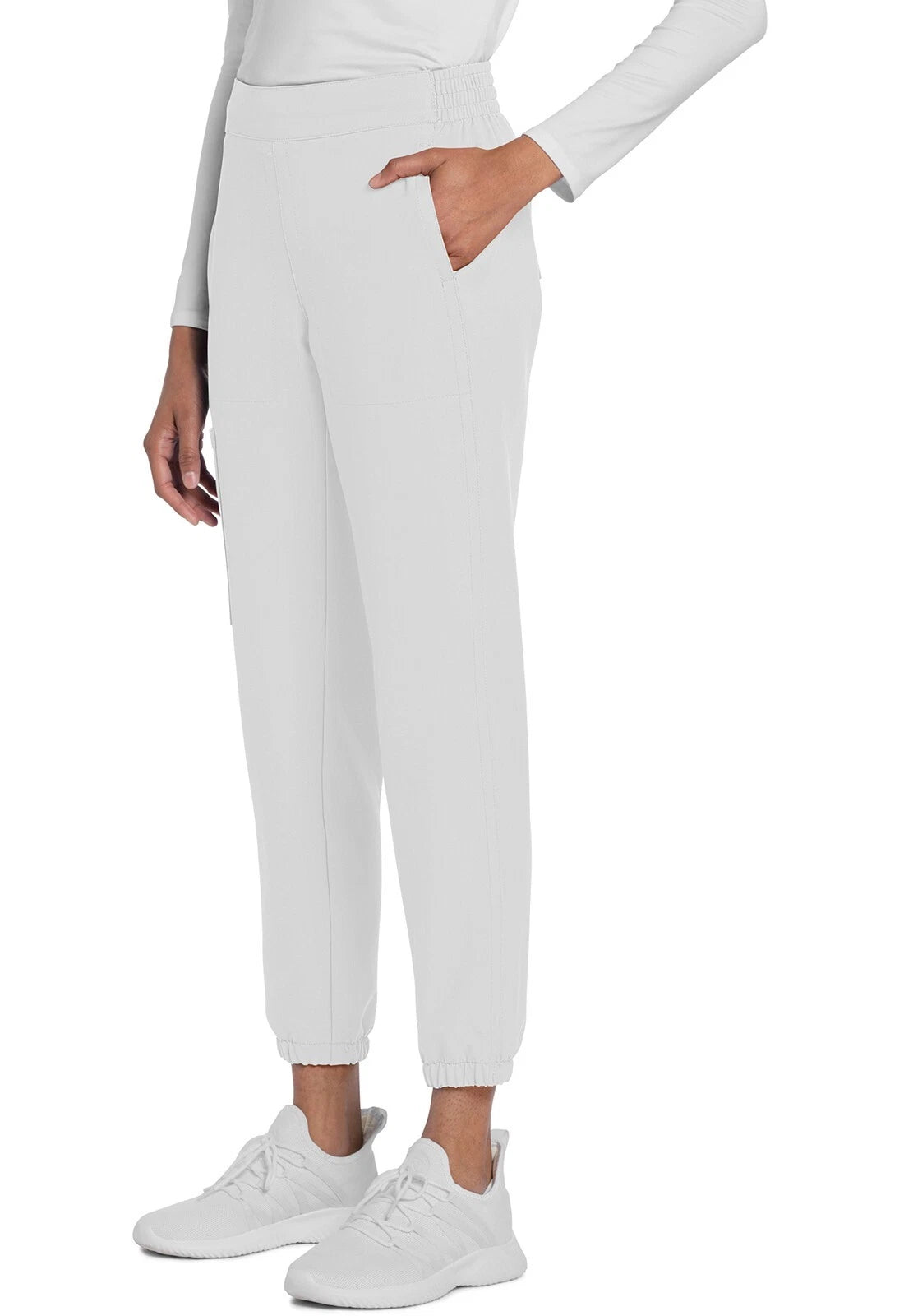 Pantalón de chándal alto de tiro medio, blanco