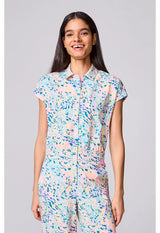 Tutti Frutti Tiger estampado con mangas Dolman anchas