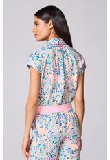 Tutti Frutti Tiger estampado con mangas Dolman anchas
