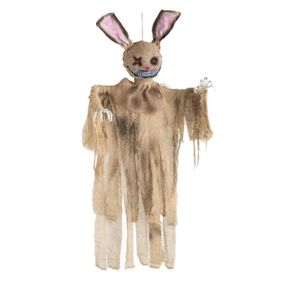 5 FT Light-Up Rabbit with Sound Hanging Halloween Decoration