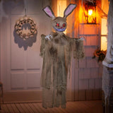 5 FT Light-Up Rabbit with Sound Hanging Halloween Decoration