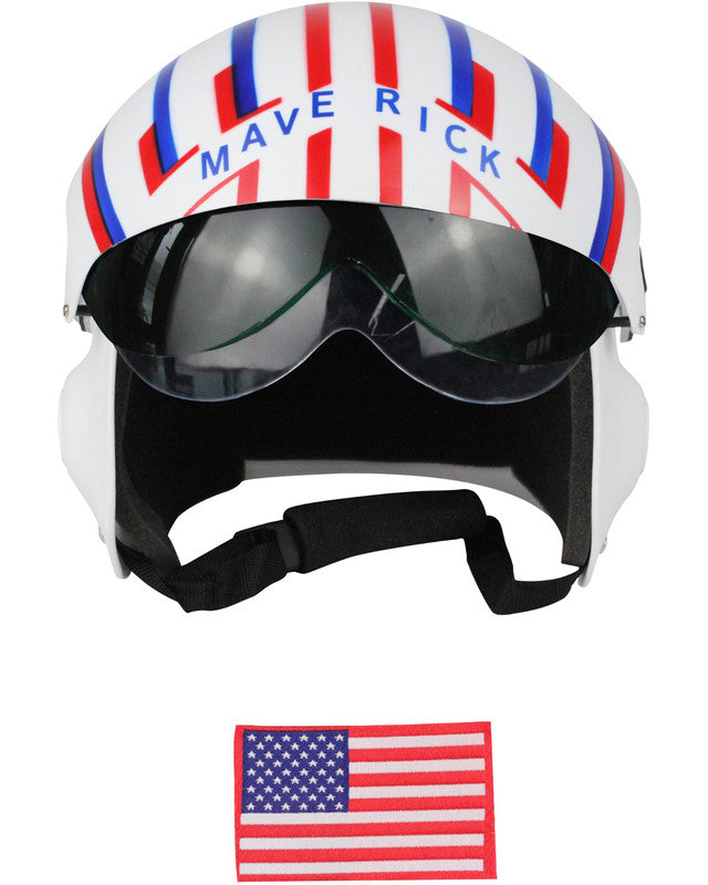 Casco blanco de piloto de combate Maverick de la Fuerza Aérea para adultos