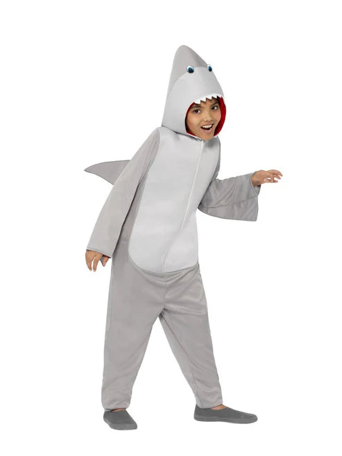 Disfraz de tiburón, gris, para niño