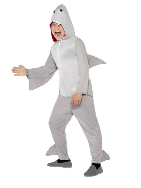 Disfraz de tiburón, gris, para niño