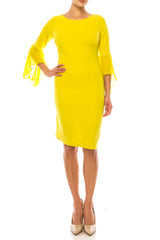 Sleeveless Sheath Dress Citron  - Shelby & Palmer
