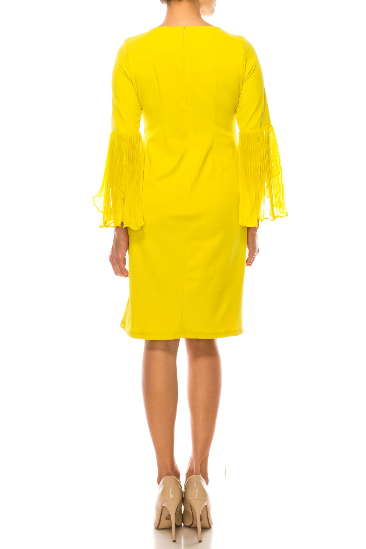 Sleeveless Sheath Dress Citron  - Shelby & Palmer