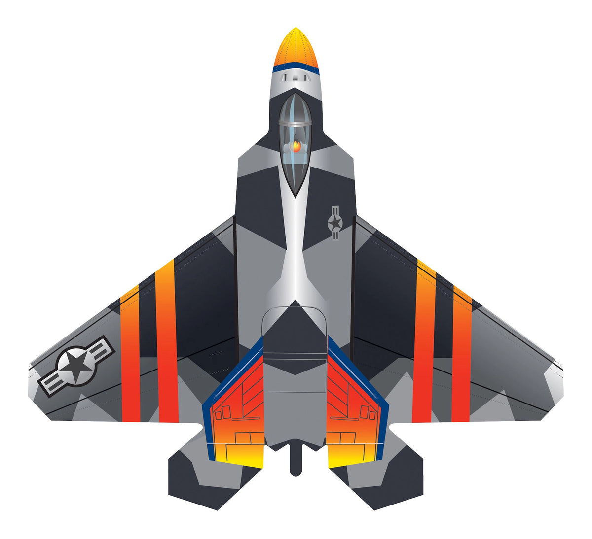 Fighterjet  Nylon Kite, 36 Inches Tall
