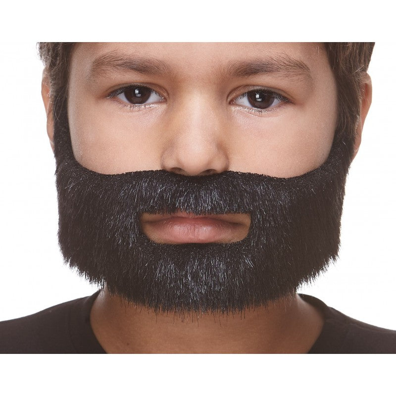 Barba para niños, negra lustrosa