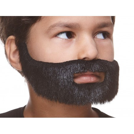 Barba para niños, negra lustrosa