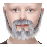 Barba para niños, gris y blanca