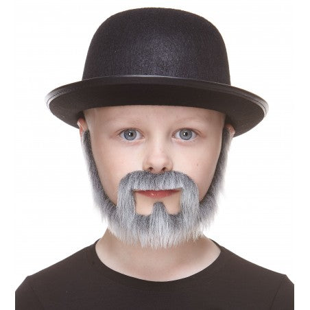 Barba para niños, gris y blanca