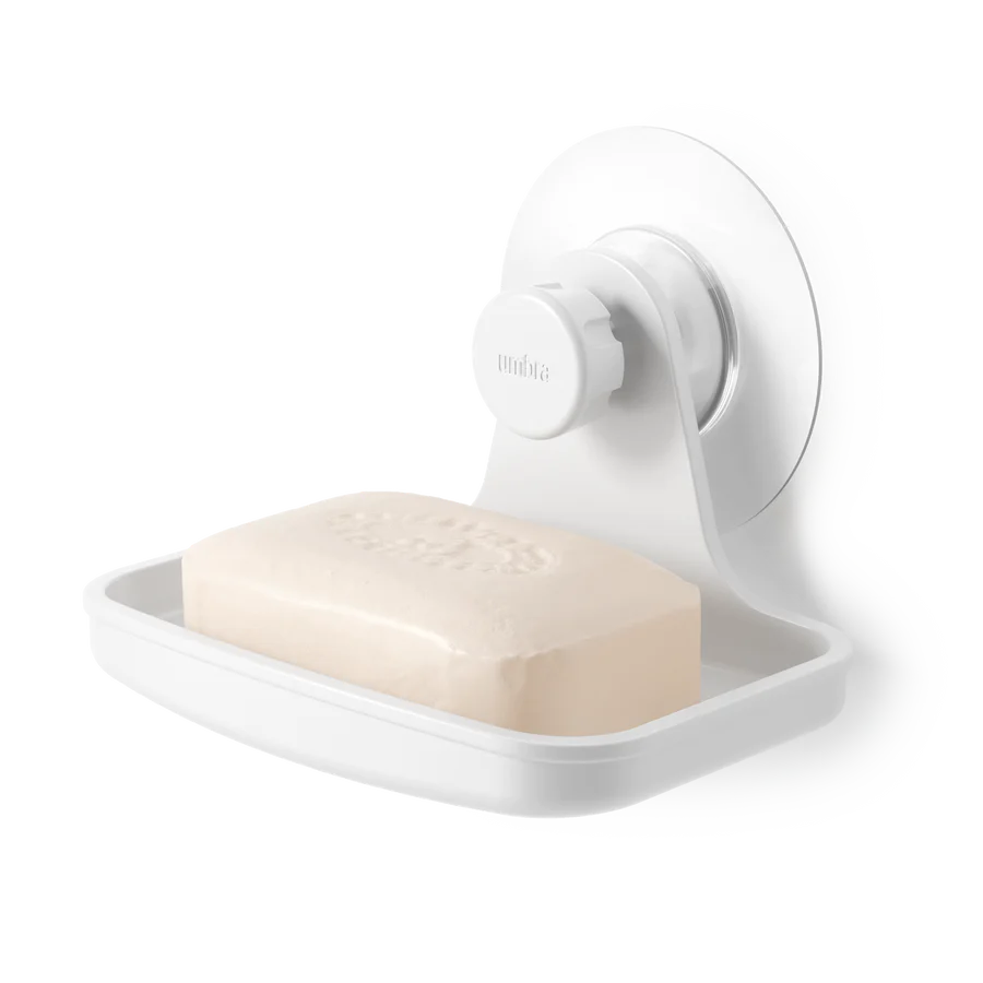 Jabonera Adhesiva Flexible Blanca