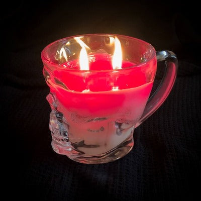Taza Calavera Iluminada 300ml Roja
