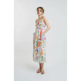 Papaya Said So Gauze Strapless Midi Dress