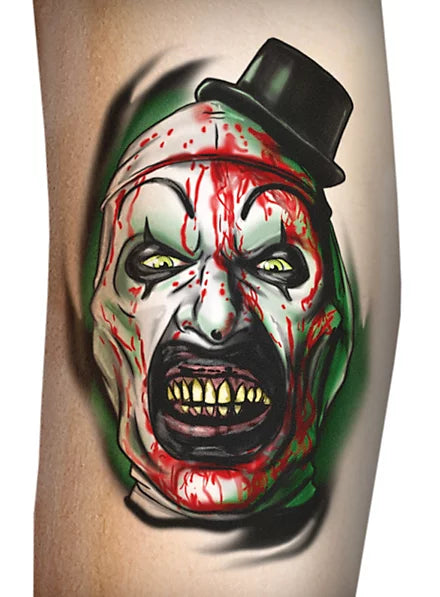 Terrifier 3 - Arte de tatuaje del payaso