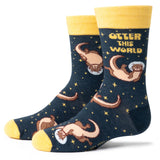 Two Left Feet Kid's IT'S YO BIRTHDAY Gift Card Sock Set - Nutria de otro mundo