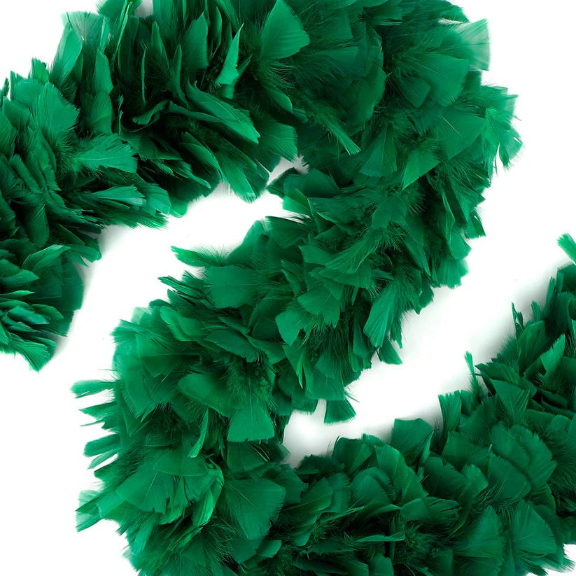 Boa de plumas de pavo - Esmeralda - 2 yardas (6 pies)