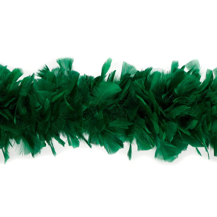 Boa de plumas de pavo - Esmeralda - 2 yardas (6 pies)