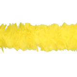 Boa de plumas de pavo de 6-8" - Amarillo fluorescente