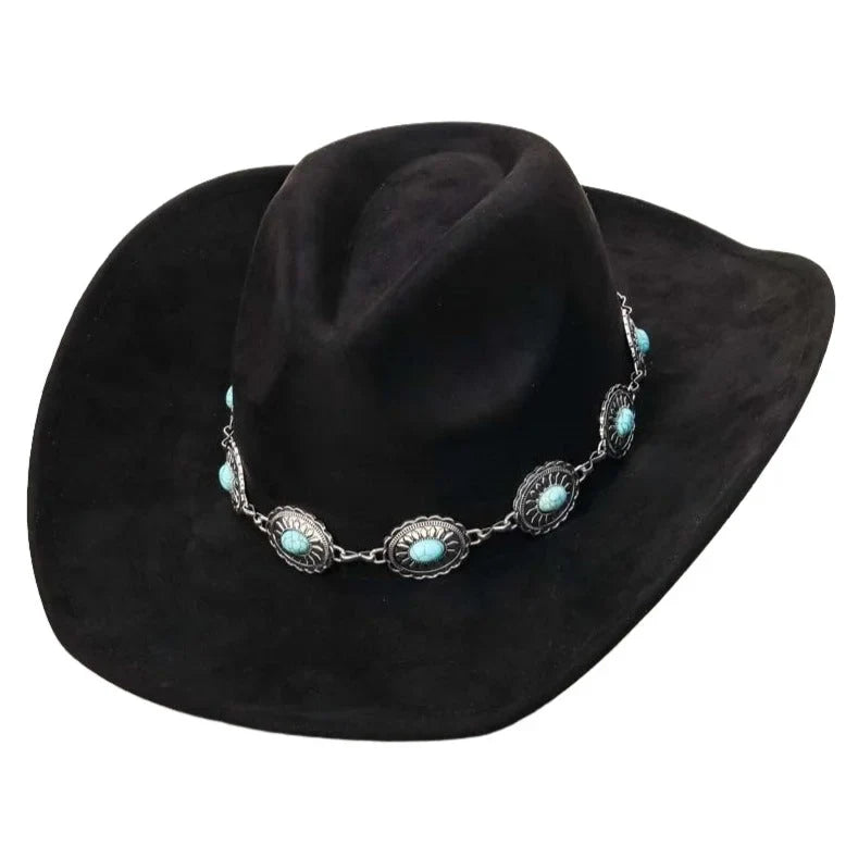 Cowboy Hat with Silver Conch