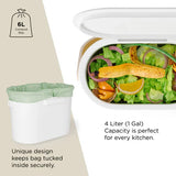Bellwood Compost Bin White  /Natural