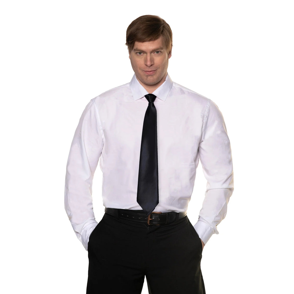 Corbata con cremallera negra para adultos