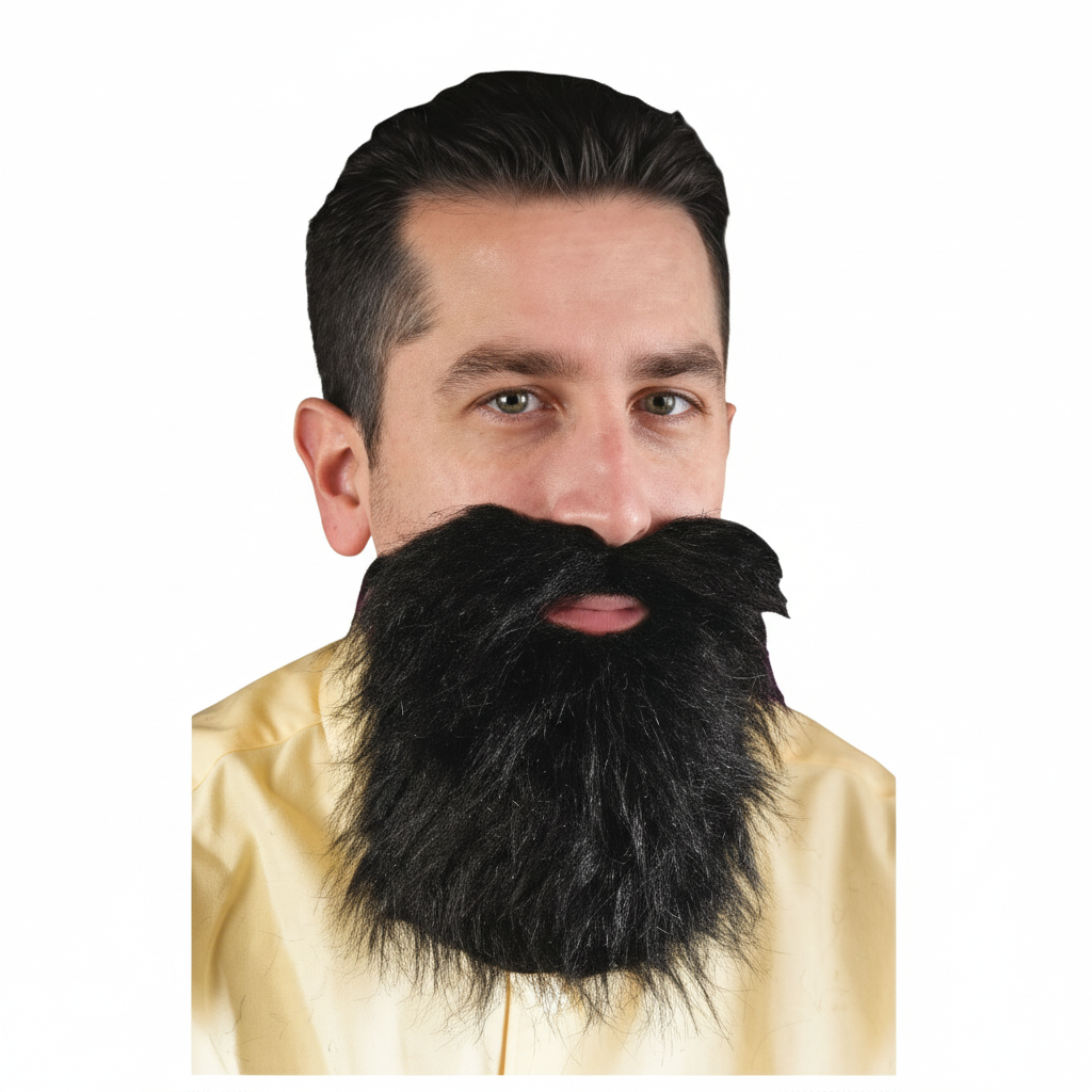 Bigote y Barba Negros