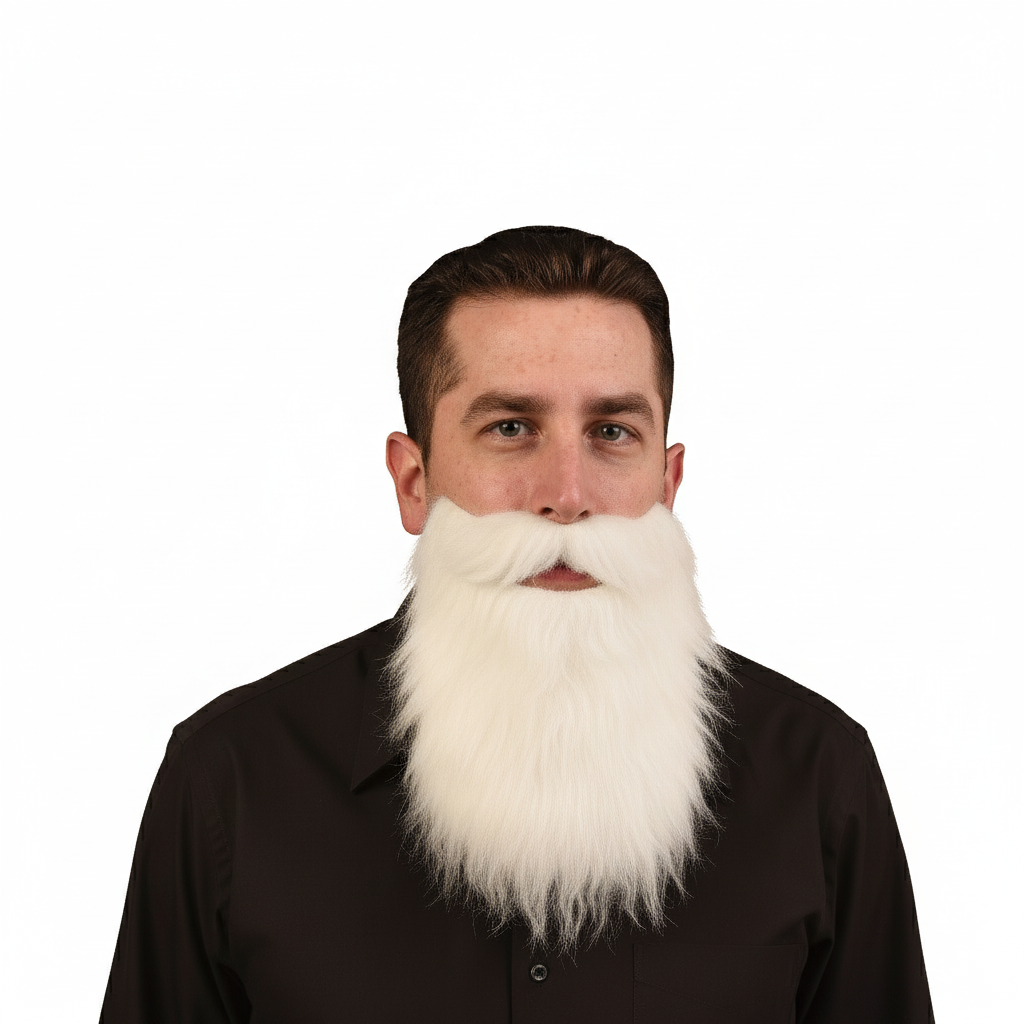 Bigote y barba blancos